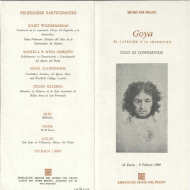 Goya : el capricho y la invención : ciclo de conferencias / Amigos del Museo del Prado.