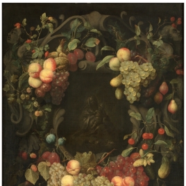 La Virgen con el Niño dentro de un festón de frutas