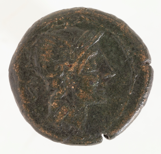 Cabeza de Roma / Cornucopia sobre rayos - Colección - Museo Nacional ...