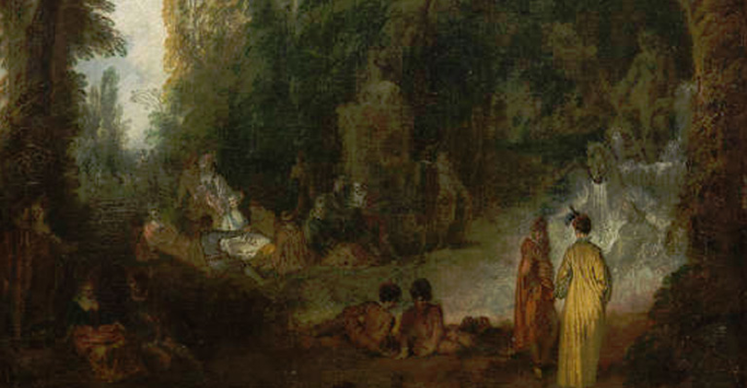 <em>Fiesta en un parque</em>, Jean-Antoine Watteau, comentada por Raul Chavarri