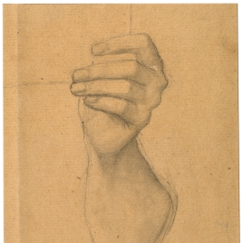 Estudio de brazo izquierdo (Mater Salvatoris. Capilla de las Letanías de la Iglesia de Notre Dame de Lorette, París).