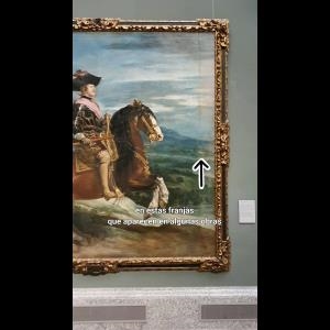 Qué son esas franjas en algunas obras de Velázquez