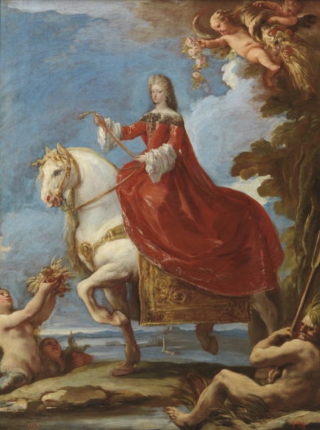 La reina Mariana de Neoburgo a caballo