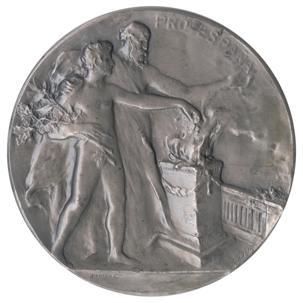 Image of the artwork: "Medal commemorating the laying of the first stone of the Club Español in Buenos Aires"