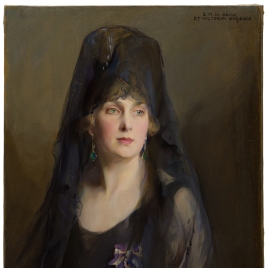 Victoria Eugenia de Battenberg, con mantilla