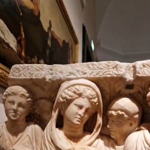 “Sarcófago con la historia de Aquiles y Políxena” (hacia el año 250)