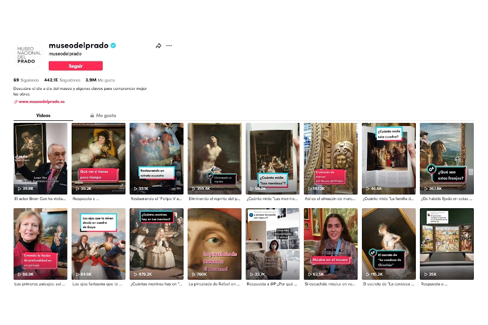El TikTok del Museo del Prado, premio Webby a la mejor iniciativa mundial de Arte y Cultura