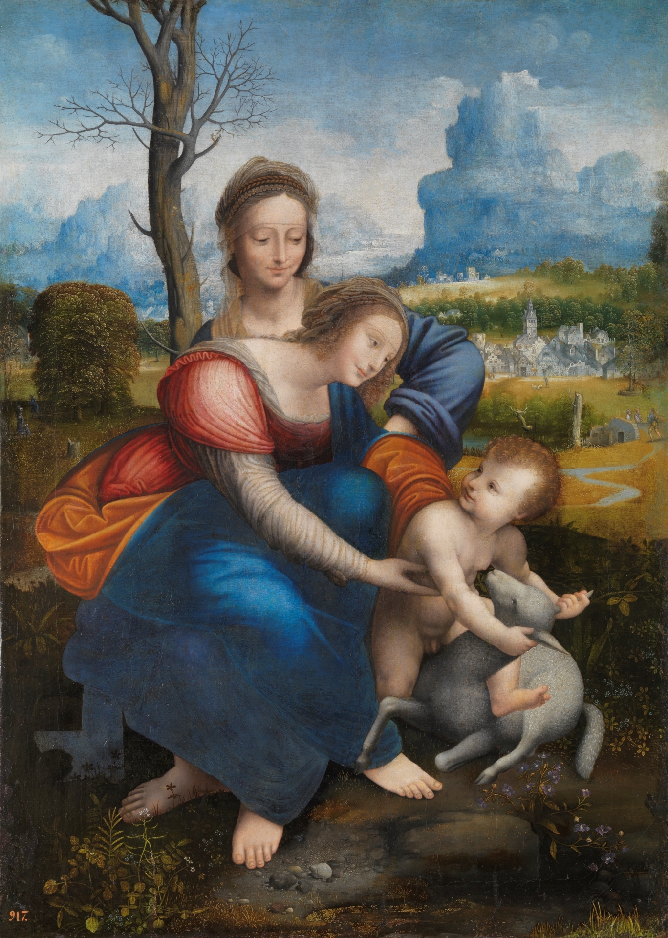 El cuadro "Santa Ana con la Virgen y el Niño" de Leonardo Da Vinci