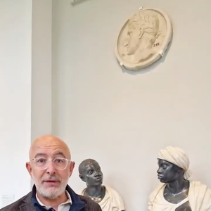 Pareja de bustos de basalto y mármol del siglo XVII