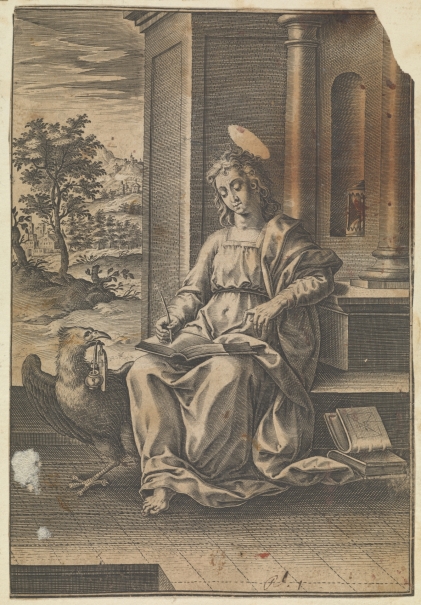 Imagen de la obra: "San Juan Evangelista escribiendo"
