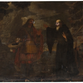San Agustín recibe a Cristo peregrino
