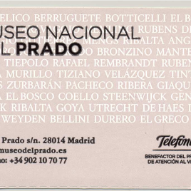 Billete de entrada al Museo del Prado en 2011