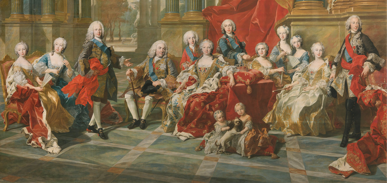 <em>La familia de Felipe </em>V, de Van Loo