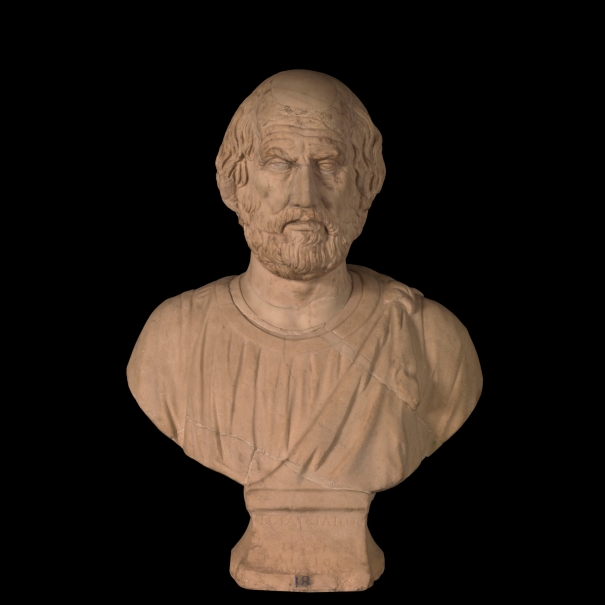 Imagen de la obra: "Fragmento del retrato de T. Statilio, con cabeza y busto del siglo XVI"