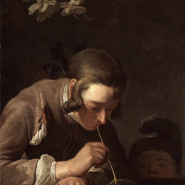 Invitación para la inauguración de la exposición "Chardin Il pittore del silenzio" en Ferrara