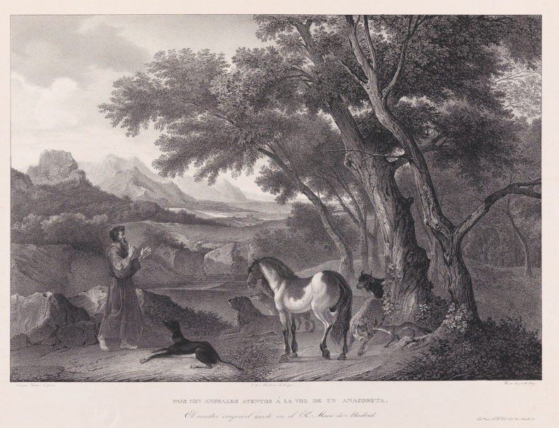 Image of the artwork: "Landscape with a Hermit preaching to Animals"