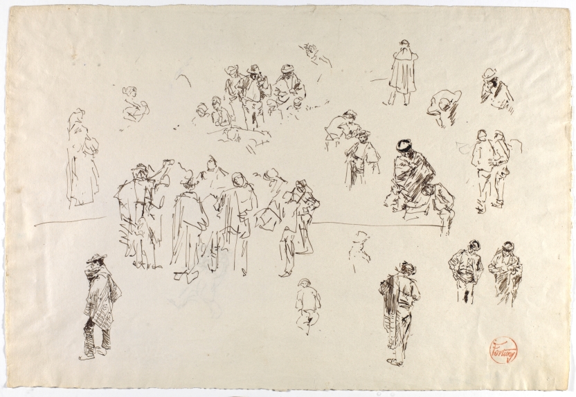 Imagen de la obra: "Croquis de varios personajes"