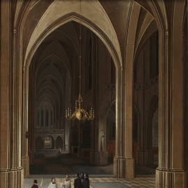 Interior de iglesia: el viático