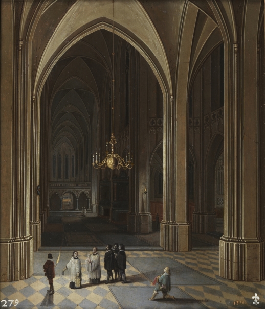 Imagen de la obra: "Interior de iglesia: el viático"