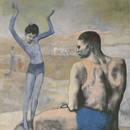 Invitación para la presentación de La obra invitada "La acróbata de la bola" de Pablo Picasso
