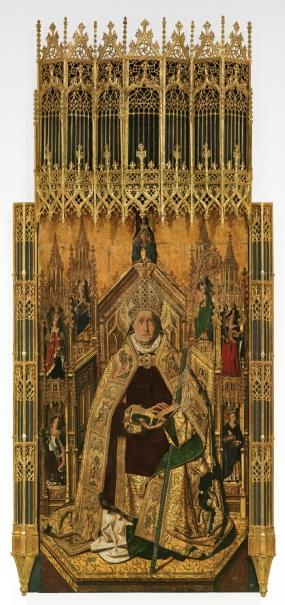 Saint Dominic of Silos enthroned as a Bishop