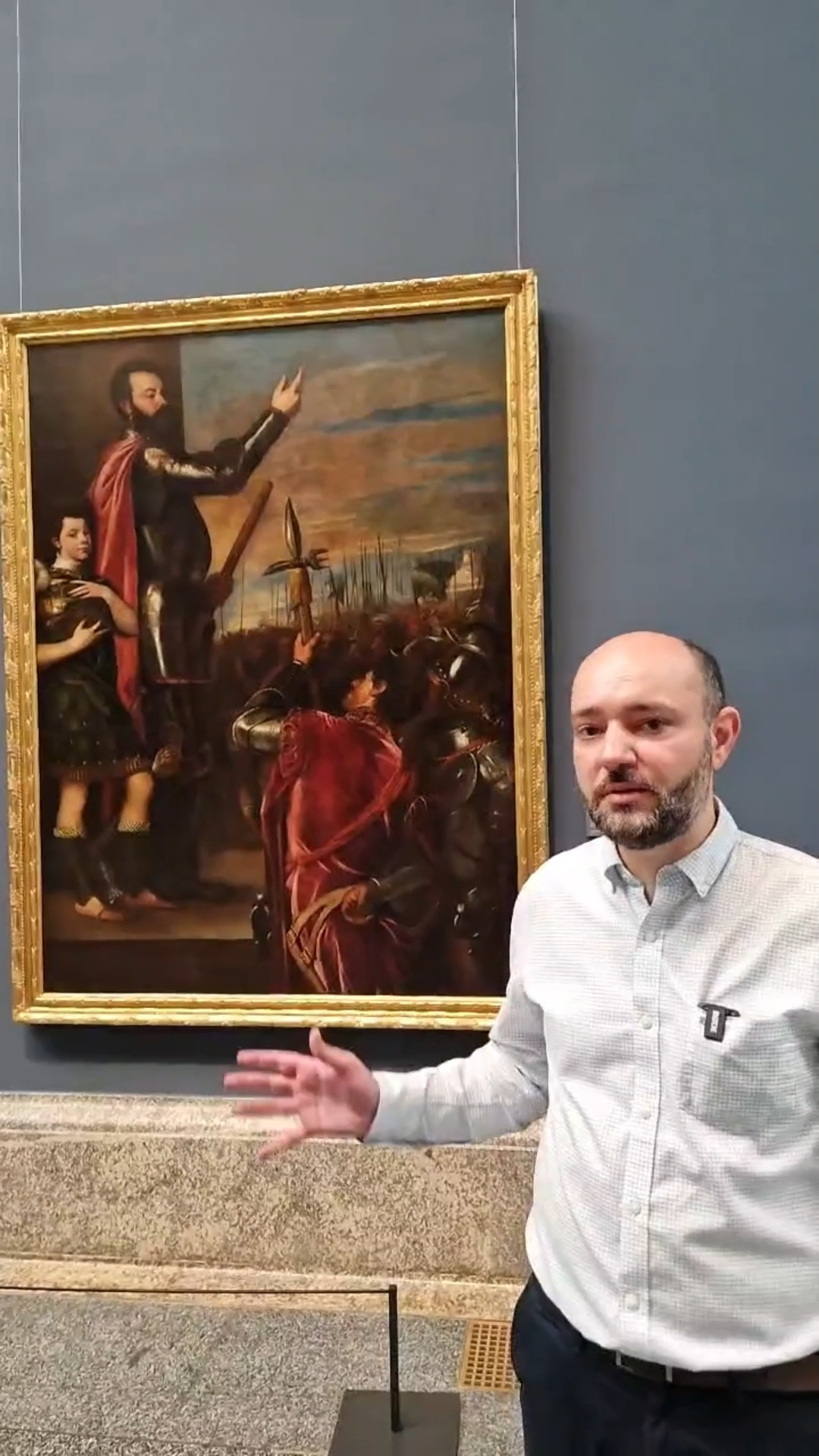 Historia militar en el Prado: “Alocución del marqués del Vasto a sus soldados”, de Tiziano