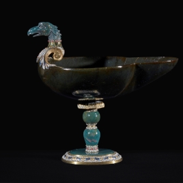 Gadrooned cup with an eagle’s head