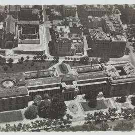 Museo del Prado, vista aérea de la fachada oeste o de Velázquez