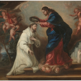 San Ramón Nonato coronado por Cristo