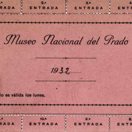 Entrada gratuita al Museo correspondiente al año 1932.