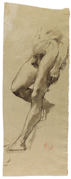 Imagen de la obra: "Estudio de medio cuerpo inferior masculino"