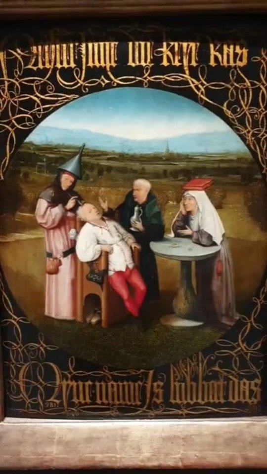 "La extracción de la piedra de la locura", del Bosco, fechada entre 1501 y 1505