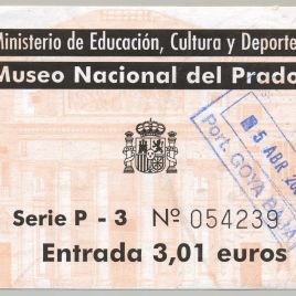 Billete de entrada al Museo del Prado en 2002