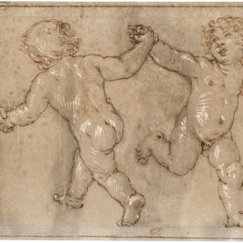 Cuatro niños danzando