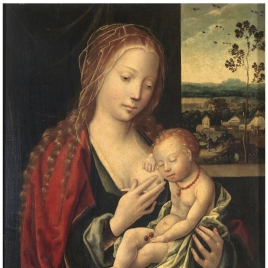 La Virgen dando el pecho al Niño Jesús