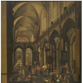 Interior de una iglesia flamenca