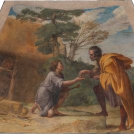 Saint Didacus of Alcalá receiving alms