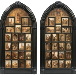 Díptico con 42 vistas monumentales de ciudades españolas