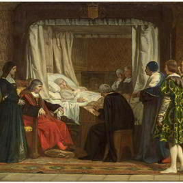 Isabel la Católica dictando su testamento. Eduardo Rosales