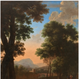Landscape with Wayfarers, Boy and Dog