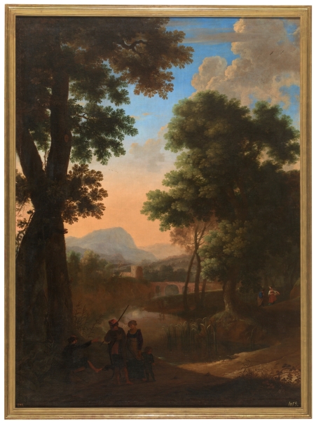Landscape with Wayfarers, Boy and Dog - The Collection - Museo