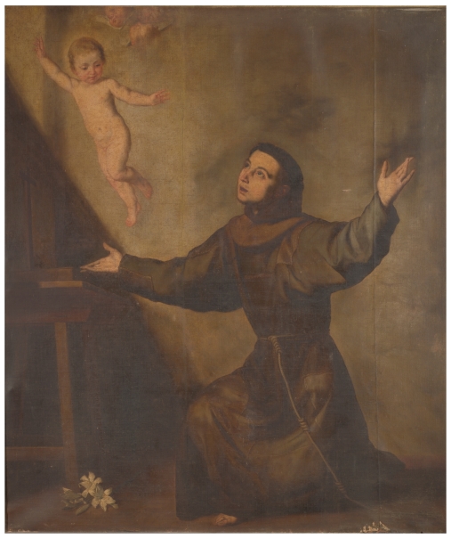 Imagen de la obra: "San Antonio arrodillado ante el Niño Jesús"