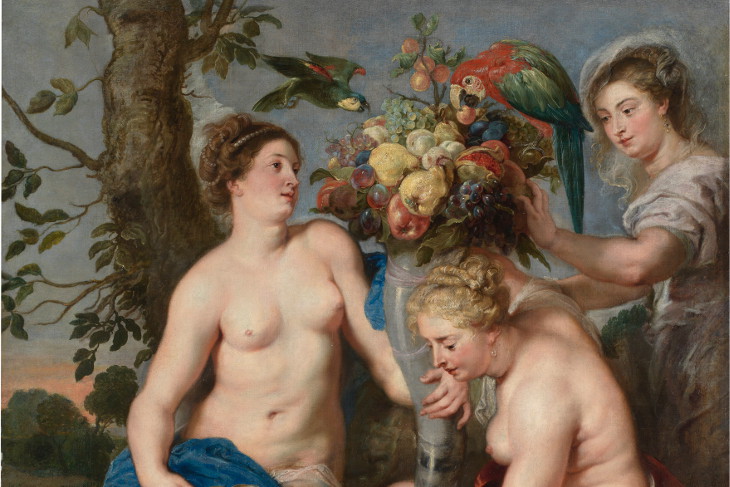 Detalle de Ceres y dos ninfas de Rubens y Snyders. 