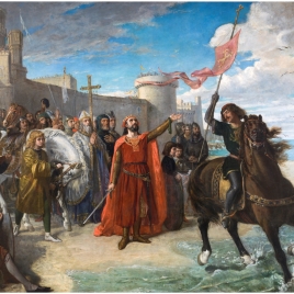 Don Alfonso el Sabio, después de haber ganado a los moros la plaza de Cádiz, primera plaza marítima que poseyeron los reyes de Castilla, tomó posesión del mar para abrir a los cristianos el camino que había de conducirles al África