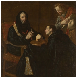 San Benito bendiciendo el pan
