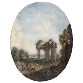 Paisaje con ruina de un templo