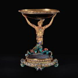 Copa ​​con sirena de oro. Autor desconocido