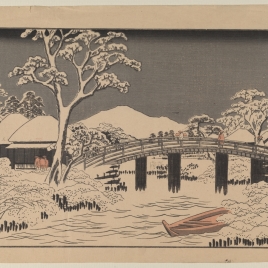 El río y el puente Katabira en Hodogaya (Hodogaya Katabiragawa Katabirabashi)