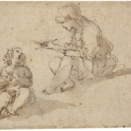 Jesús y san Juan Bautista, niños