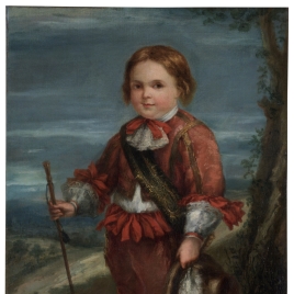 Retrato de niño a la moda del siglo XVII